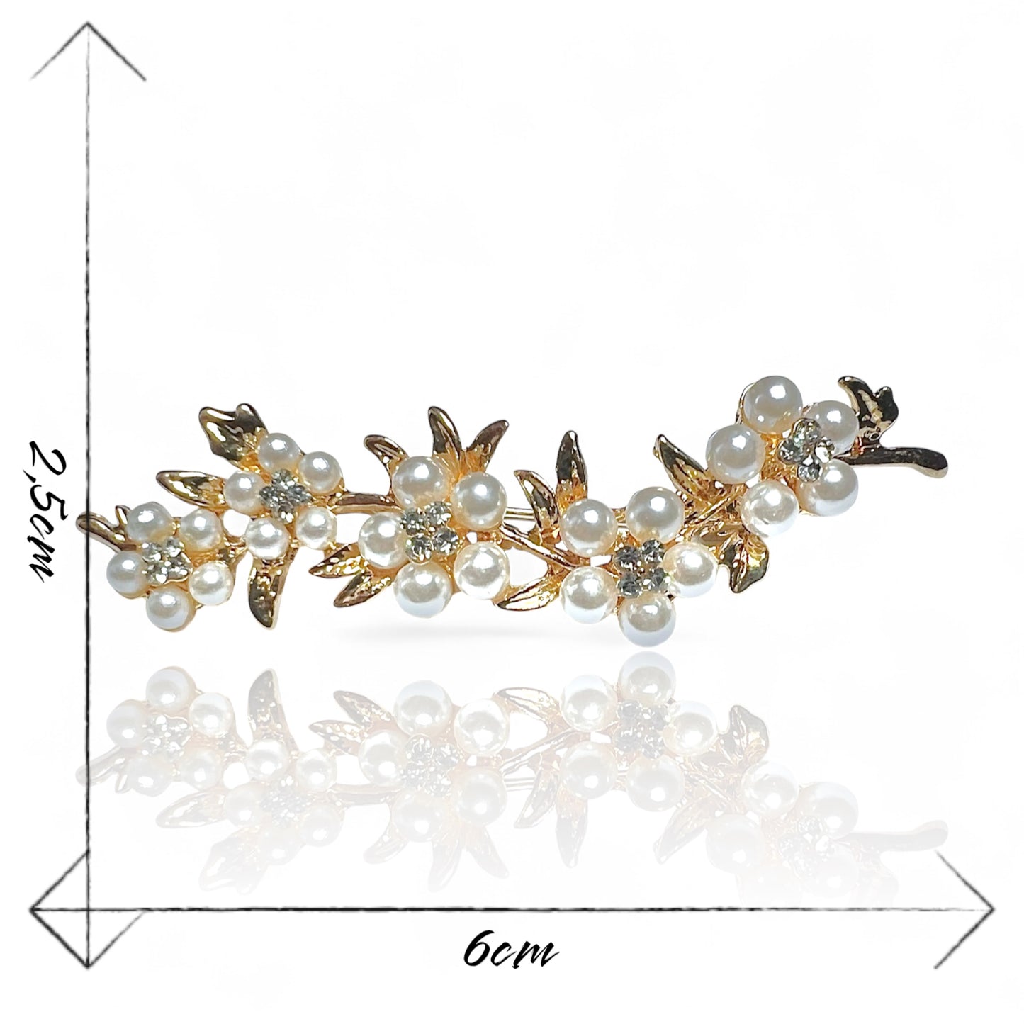 Broche branche fleurie