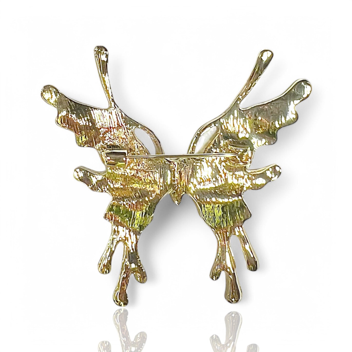 Broche papillon doré
