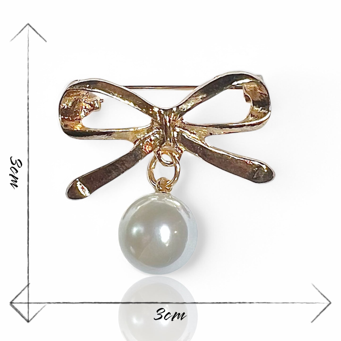 Broche noeud et perle