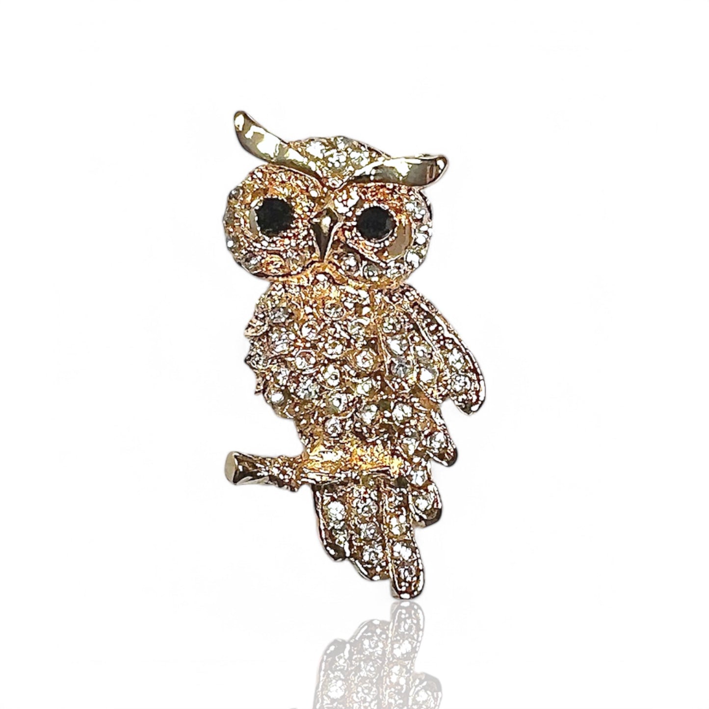 Broche hibou à strass