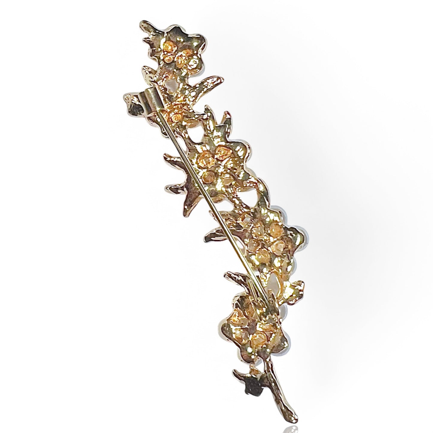 Broche branche fleurie