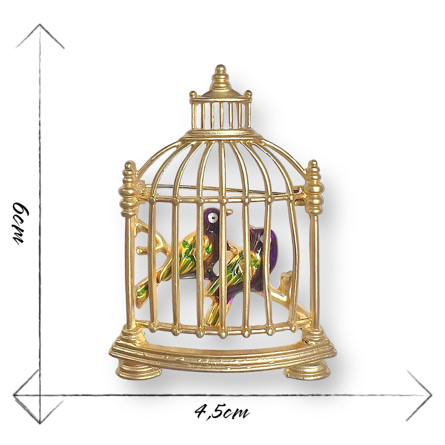 Broche cage aux oiseaux