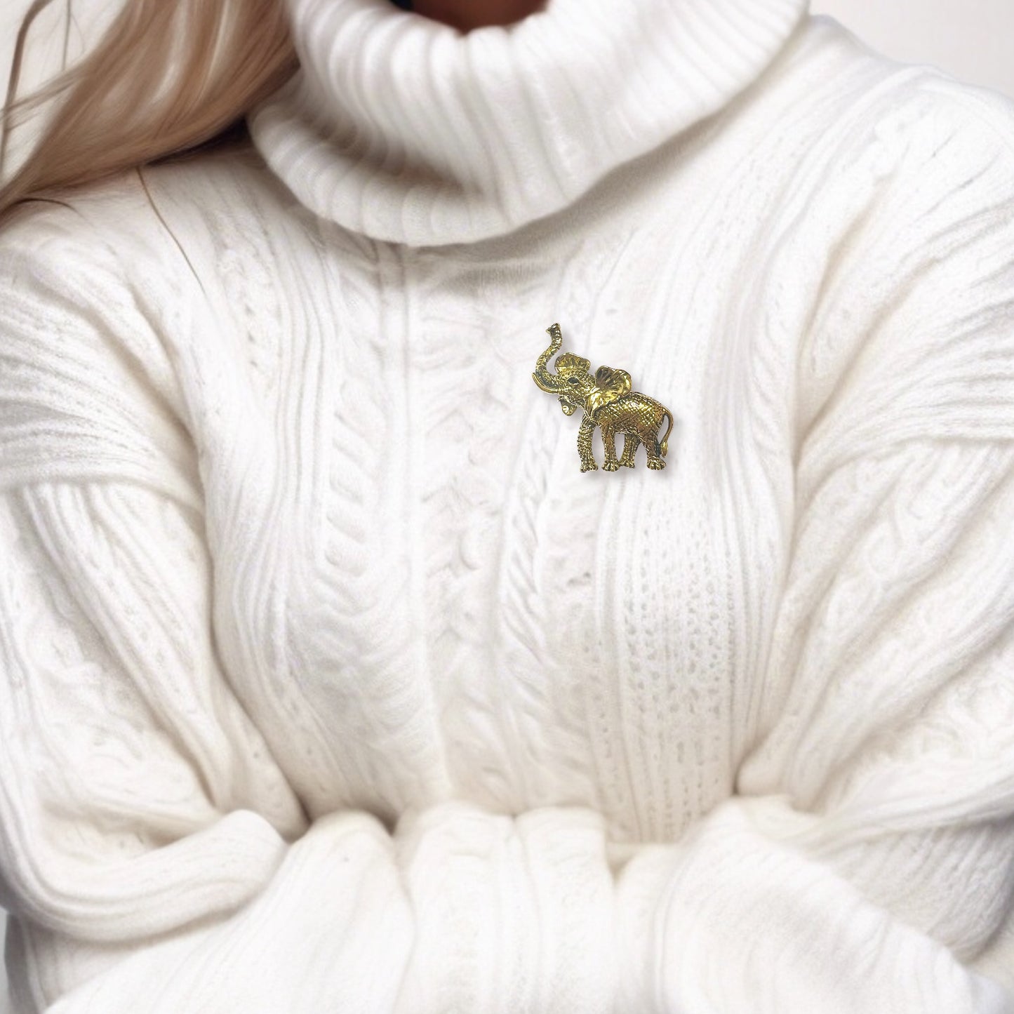 Broche éléphant Ely