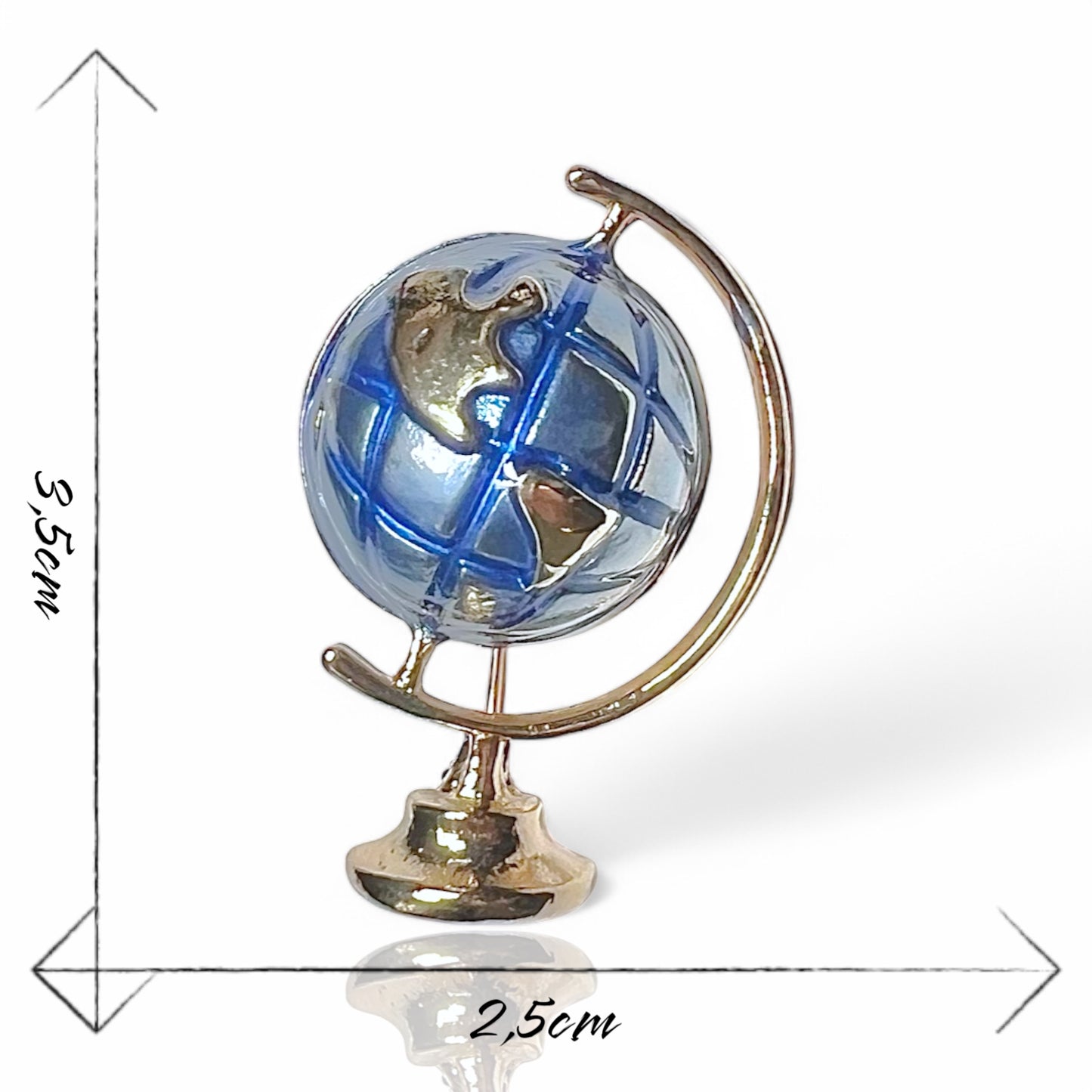 Broche globe terrestre