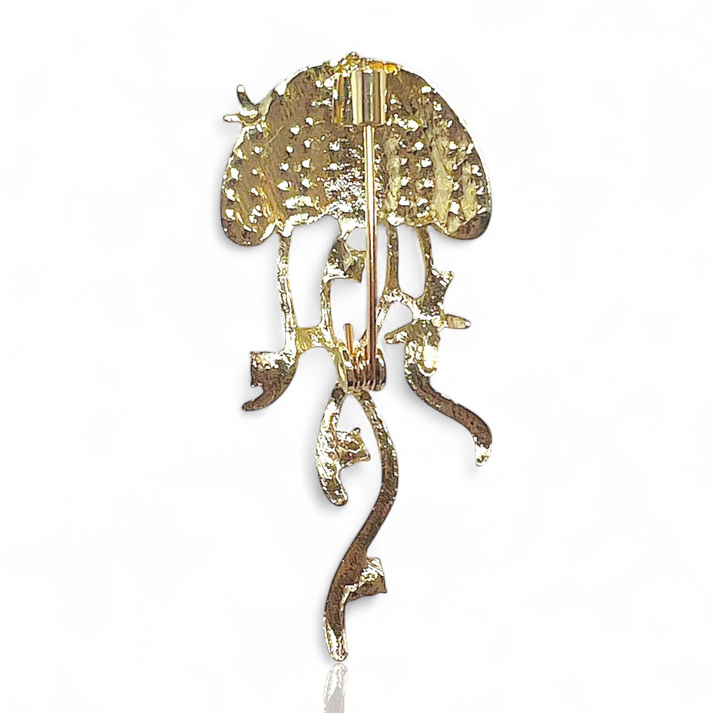 Broche méduse à strass