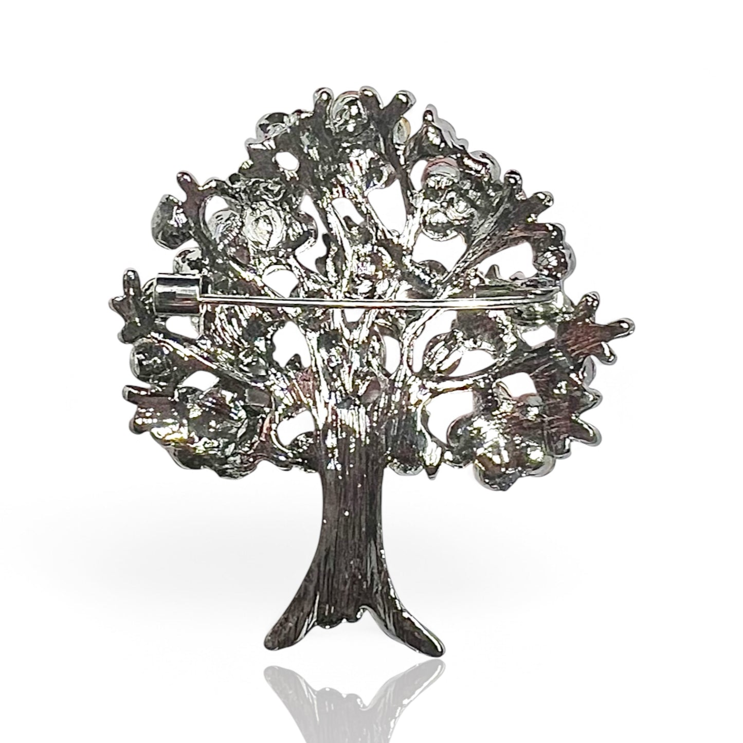 Broche arbre rouge