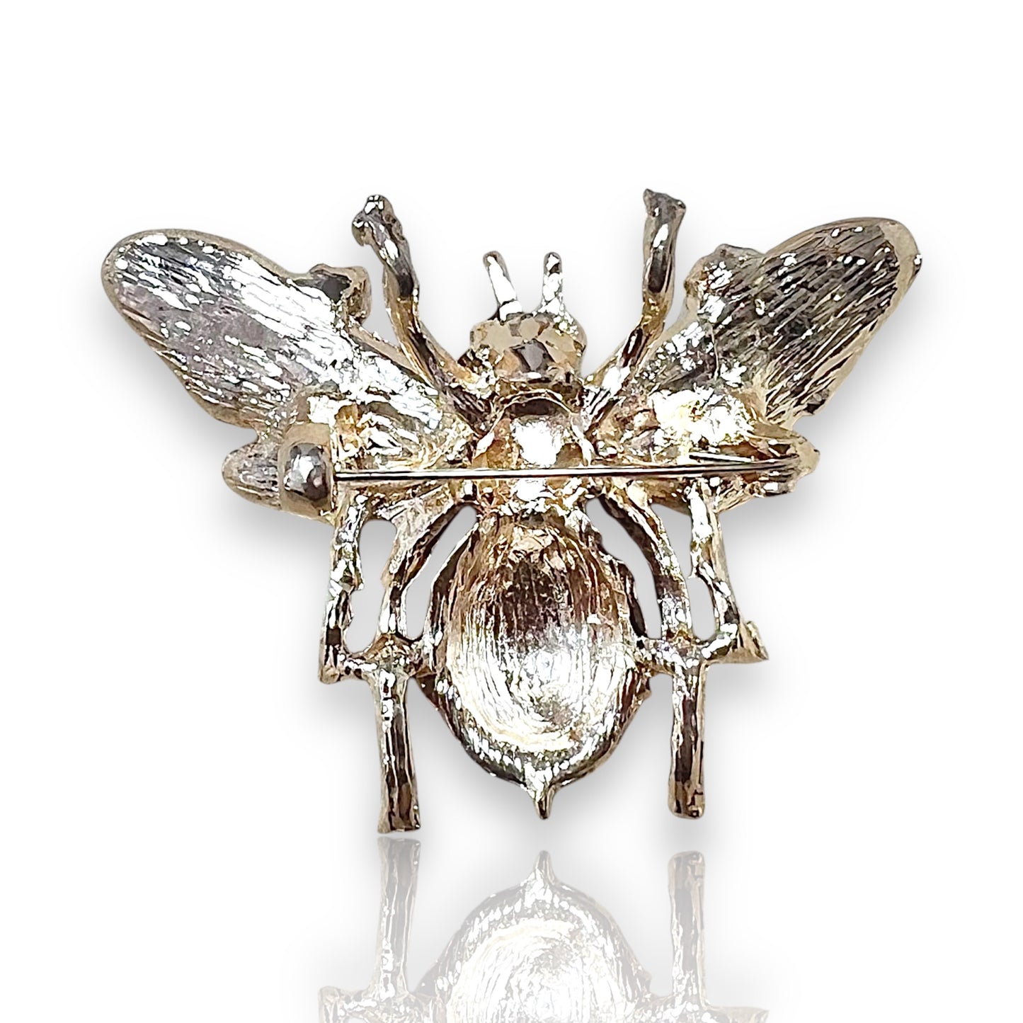 Broche abeille fleurie
