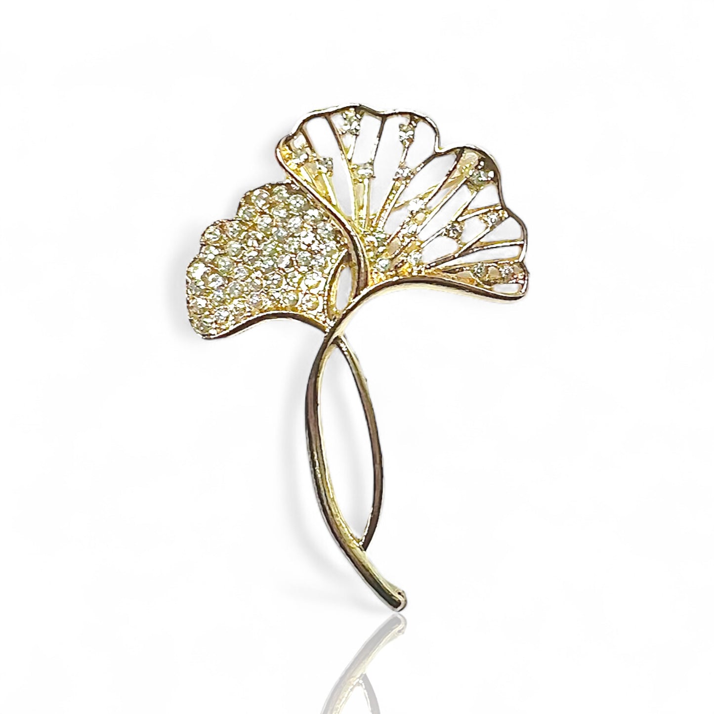 Broche feuilles Oryel