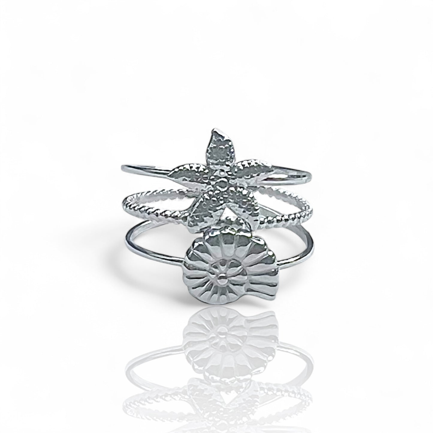 Bague acier inoxydable Ondine