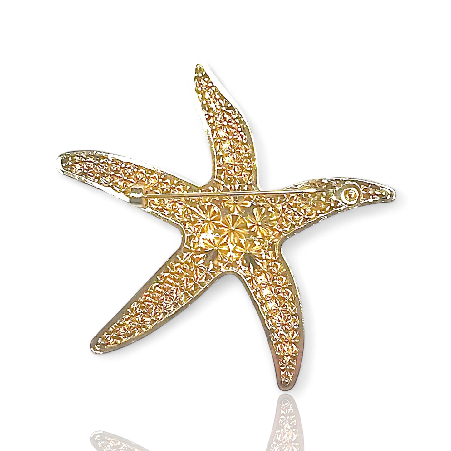 Broche étoile de mer bleue