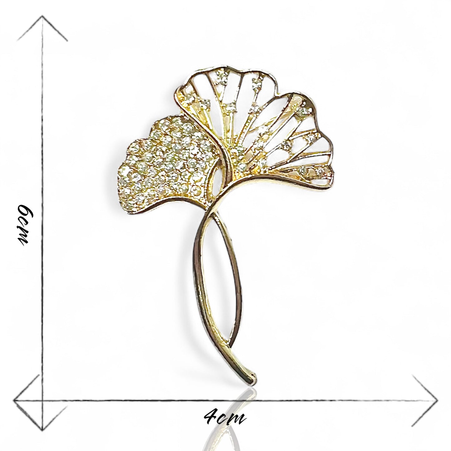 Broche feuilles Oryel