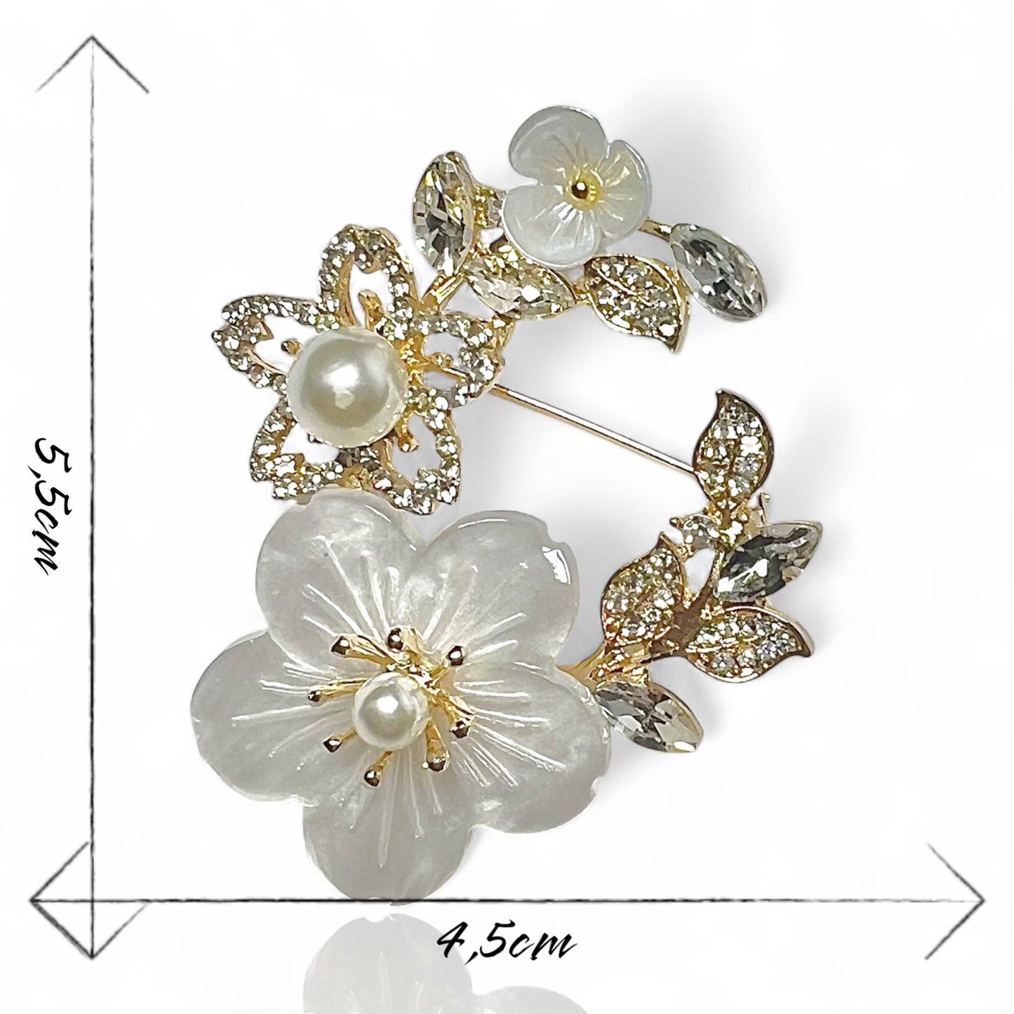 Broche fleurie Zeyli