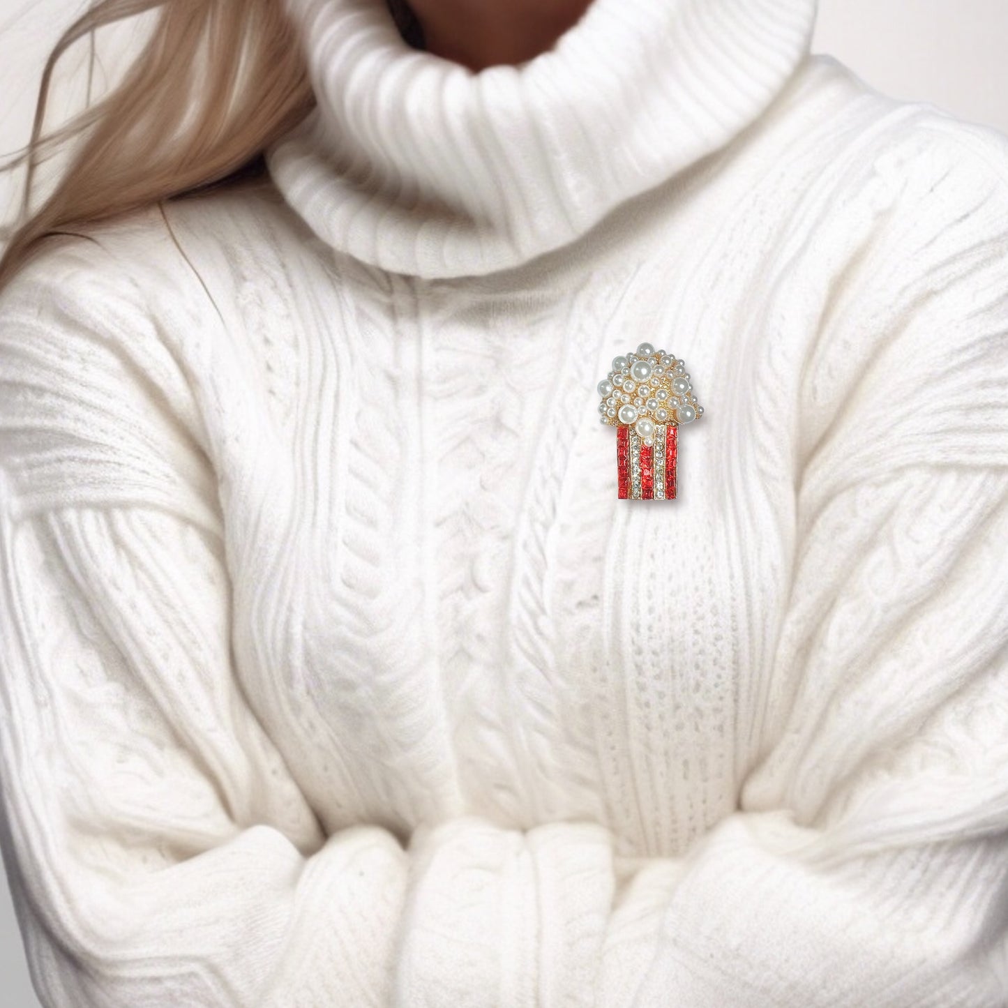 Broche pot de popcorns