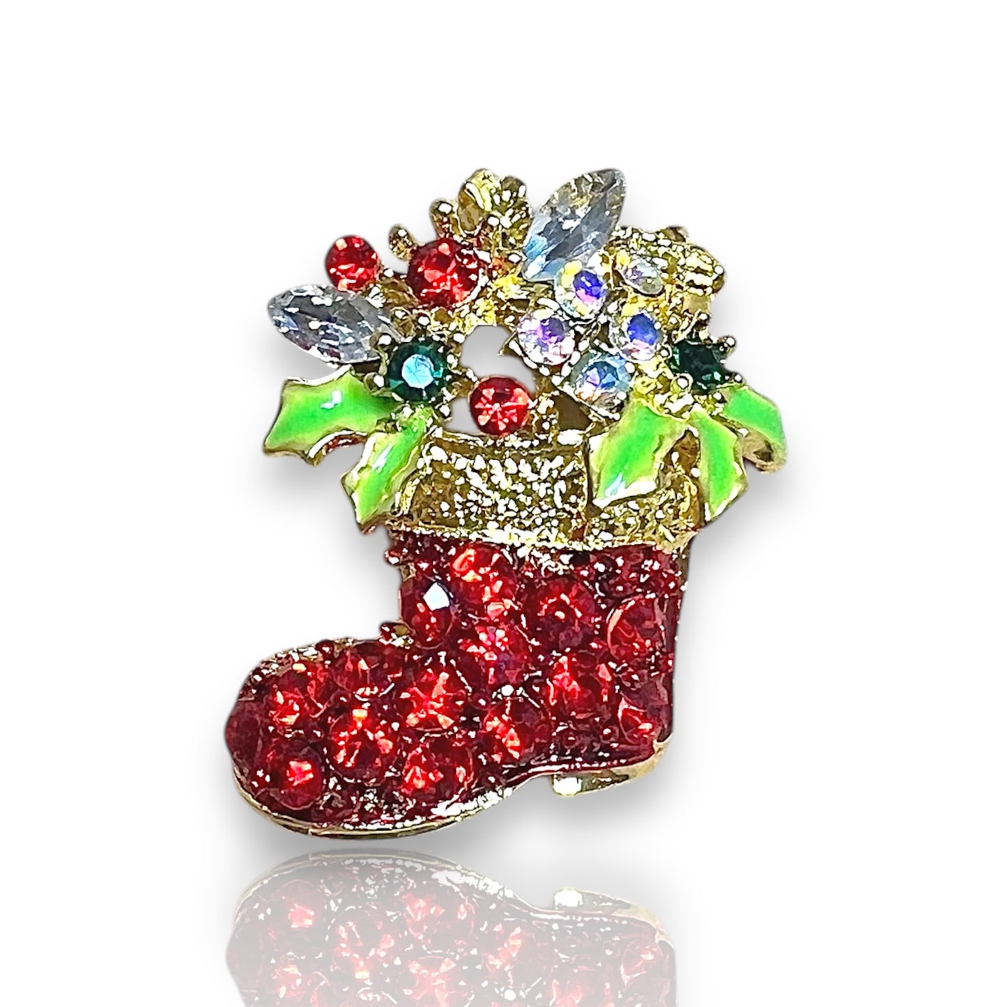 Broche botte de Noël