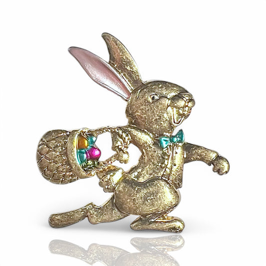 Broche rétro lapin de Pâques
