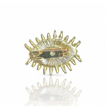 Broche oeil multicolore