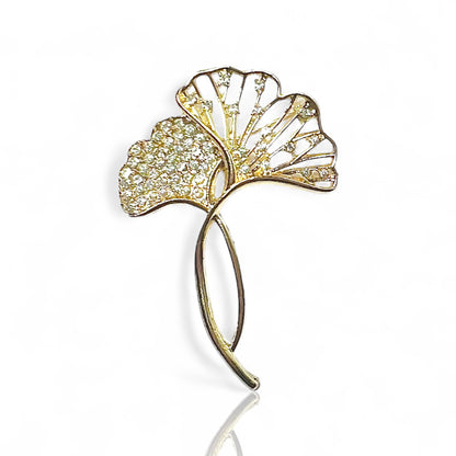 Broche feuilles Oryel