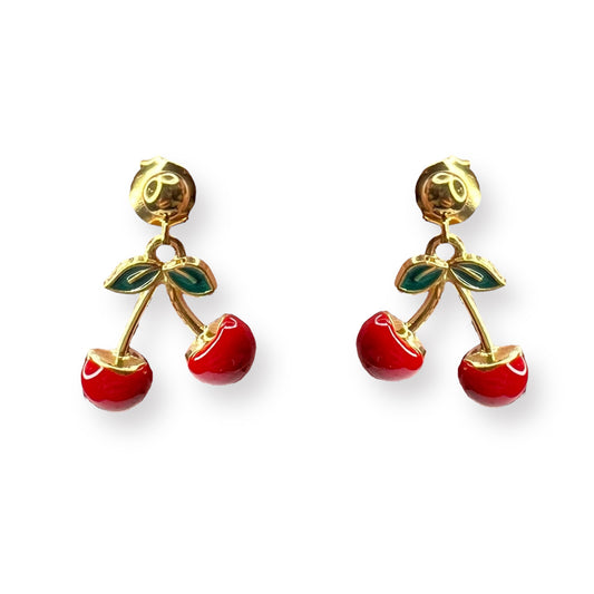 Boucles d'oreilles acier inoxydable Cherry