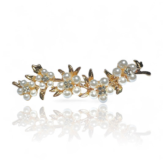 Broche branche fleurie