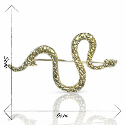 Broche serpent doré