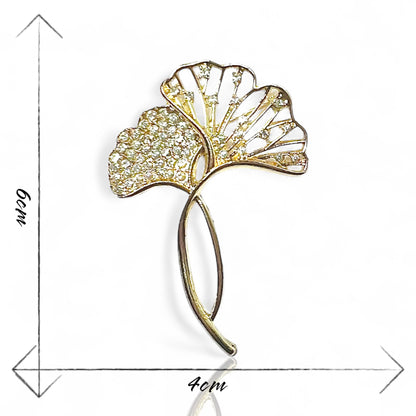 Broche feuilles Oryel