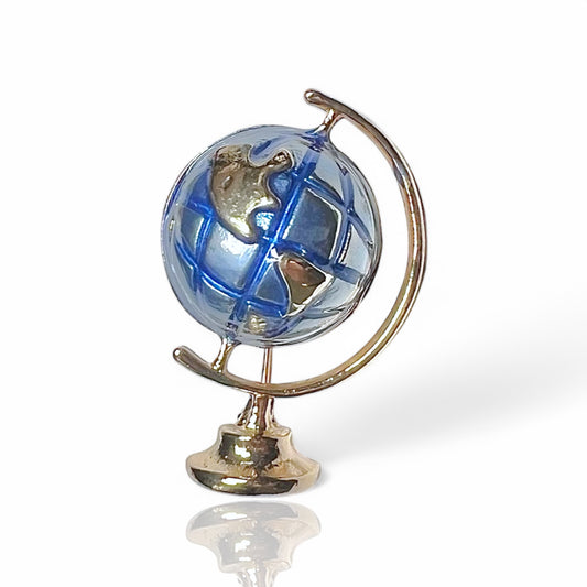 Broche globe terrestre