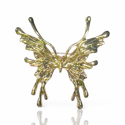 Broche papillon doré