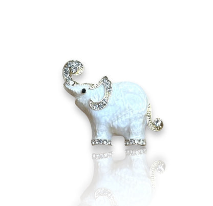 Broche éléphant blanc