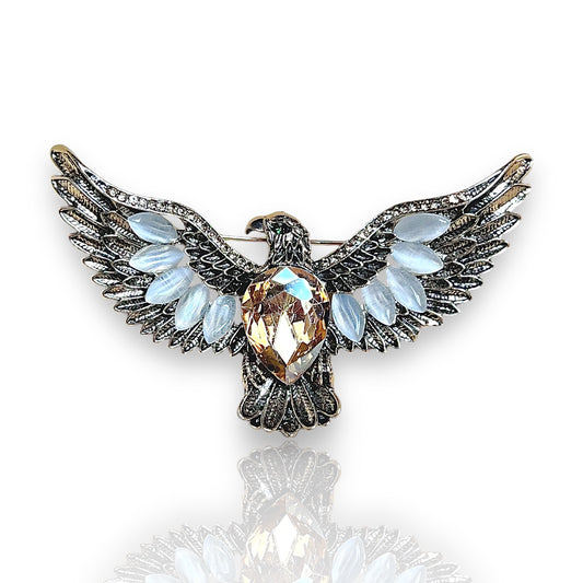 Broche aigle doré