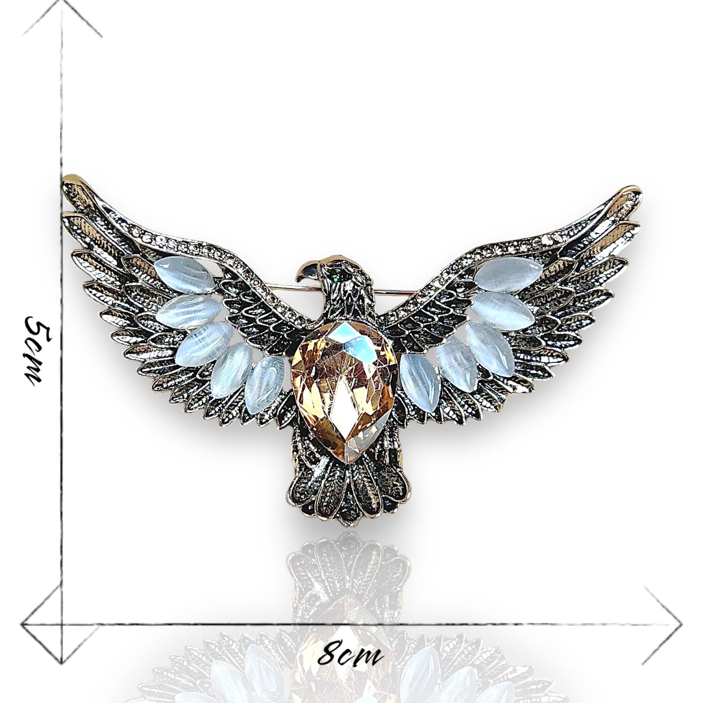 Broche aigle doré